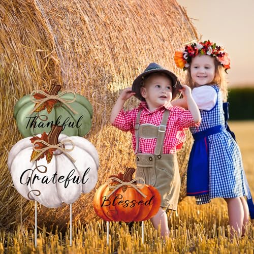 3 Pcs 31 Inch Fall Outdoor Decorations Yard Sign (Vintage Color)