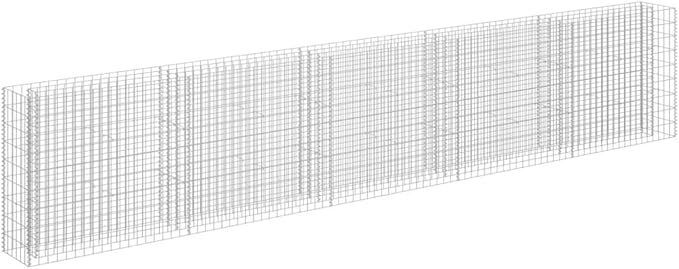 Gabion Raised Bed, Gabion Cages for retaining Walls Outdoor Backyard Planter Raised Garden Bed Suitable for Outdoor Landscape Lawn Cafes Backyard Patio Galvanized Steel 177.2"x11.8"x35.4"