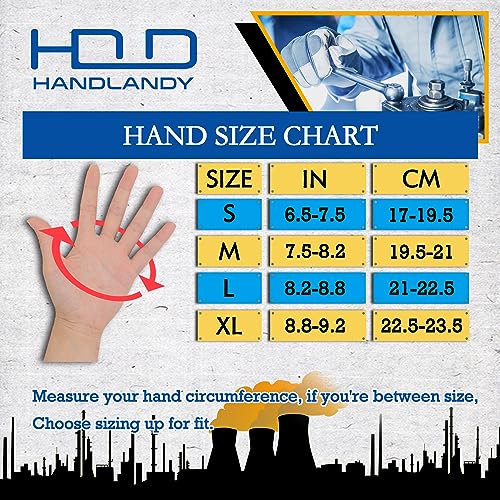 Work Gloves for Men & Women (Black Blue (1 Pair) / Small)