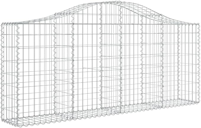 Gabion Basket Silver Galvanized Iron, Large 78.7x78.7x39.4 in, Durable Metal Rectangular Outdoor Retaining Wall, Garden Bed Planter