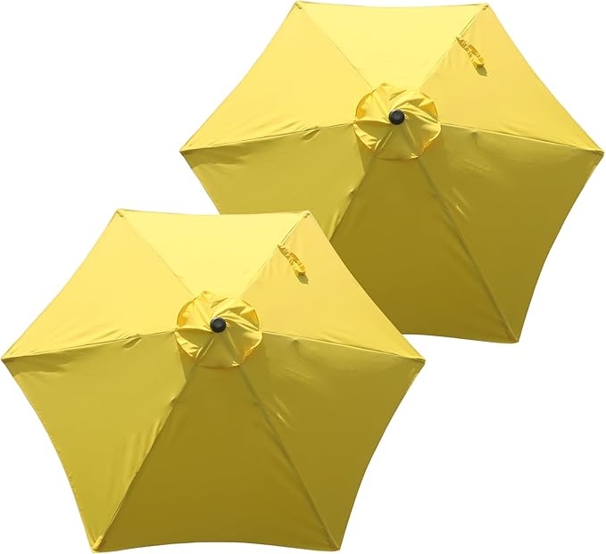 Goodgoods 9ft Patio Umbrella Replacement Canopy Market Umbrella Top Outdoor Umbrella Canopy (2pcs/package)