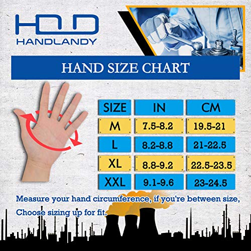 Work Gloves for Men & Women (Grey (2 Pairs) / Large)