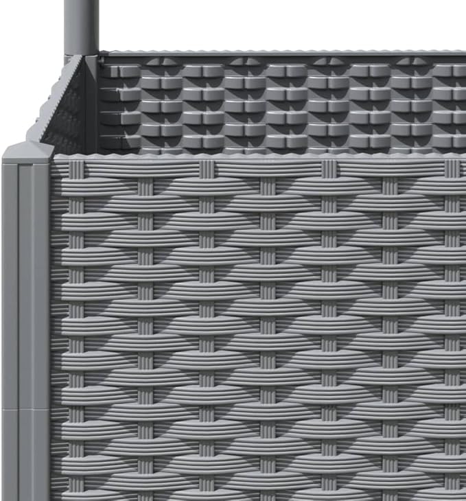 Garden Planter with Trellis Light Gray 47.2"x15.7"x53.5" PP Raised Garden Bed for Outdoor Plants, Elevated Planter Box, Garden Raised Bed for Flowers and Vegetables
