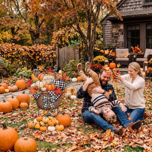Fall Outdoor Decor Metal Garden Stake Autumn Welcome Yard Sign (Thanksgiving)