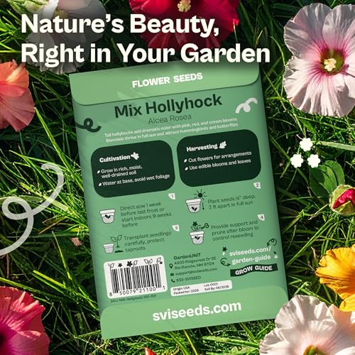 100 Mix Hollyhock Seeds