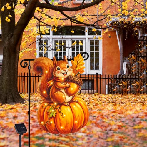 Thanksgiving Garden Flag (Squirrel / 12x18 Inch)