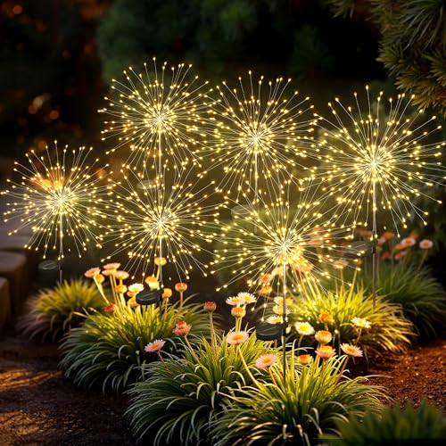 6Pack Solar Lights Outdoor (6 Pack / Warm-White)