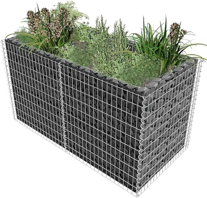 Garden Raised Bed Silver Galvanized Steel, 70.9x35.4x39.4 Inch Rectangular Outdoor Planter Box for Flowers, Vegetables