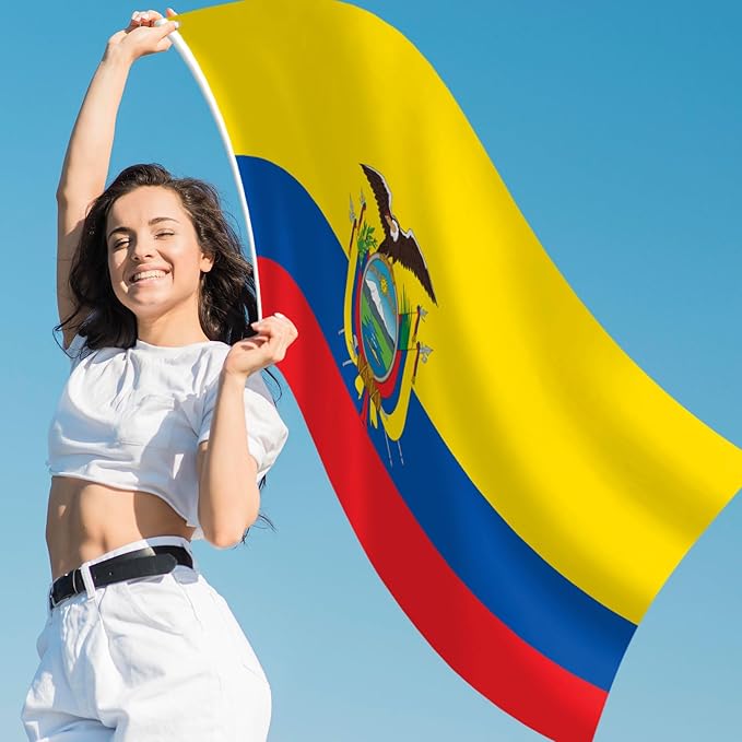 Ecuador Flag 3x5 FT Heavy Duty Ecuadorian Flag Double Stitched Vivid Color Fade Proof Outdoor Decor With Brass Grommets(Ecuador)