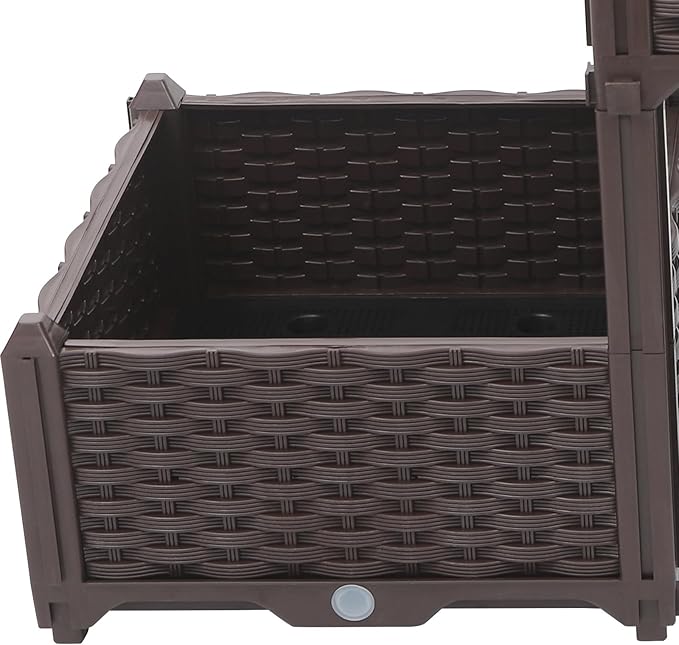 Raised Garden Bed, Multifunctional Elevated Planter Garden Box with Drainage Holes, 3 Boxes, 6" Deep Planter Raised Bed for Indoors, Patio, Garden