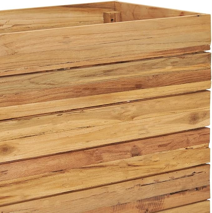 Raised Bed,Garden Bed,Rectangular Planter,Wood Planter Box,Raised Garden Beds Outdoor,Herb Garden Planter Outdoor,for Backyard,Patio,Balcony,Deck,119.6"x15.7"x21.6" Recycled Teak and Steel