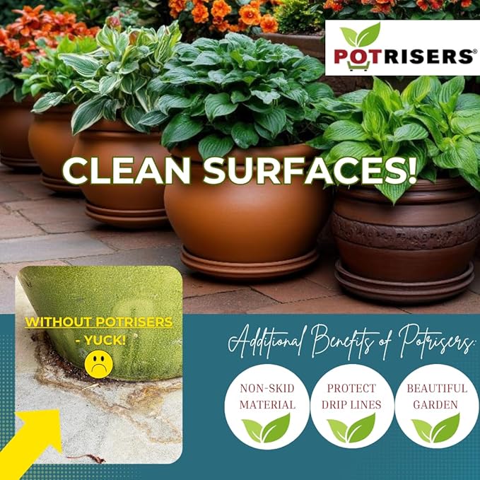 '- Invisible Pot Feet to Elevate up to 8 Flower Plant Planters or Statues | - Image 7
