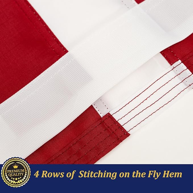 TOPFLAGS American Flag 4x6 Heavy Duty Outdoor US Flags for Outside Embroidered Stars USA Banner Sewn Stripes with Brass Grommets Vibrant Color