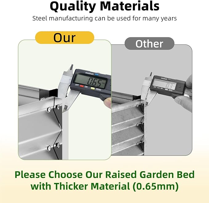 SUPERLELE 8x4x1ft Galvanized Raised Garden Bed, Thickened Metal Planter Box for Outdoor Vegetables & Flowers, Silver Large Garden Bed Kit, 96" L x 48" W x 12" H