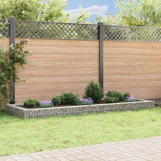 Gabion Raised Garden Bed, Silver Galvanized Steel Planter, 118.1x39.4x7.9 Inches, Durable Outdoor Planter Box for Flowers, Herbs, Vegetables