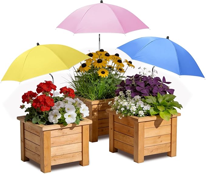 Plant Umbrellas for Outdoor Plants, Garden Umbrella Shade for Potted Plants and Garden Beds, Provide Shade to ‌Defend Plants From Blazing Sun