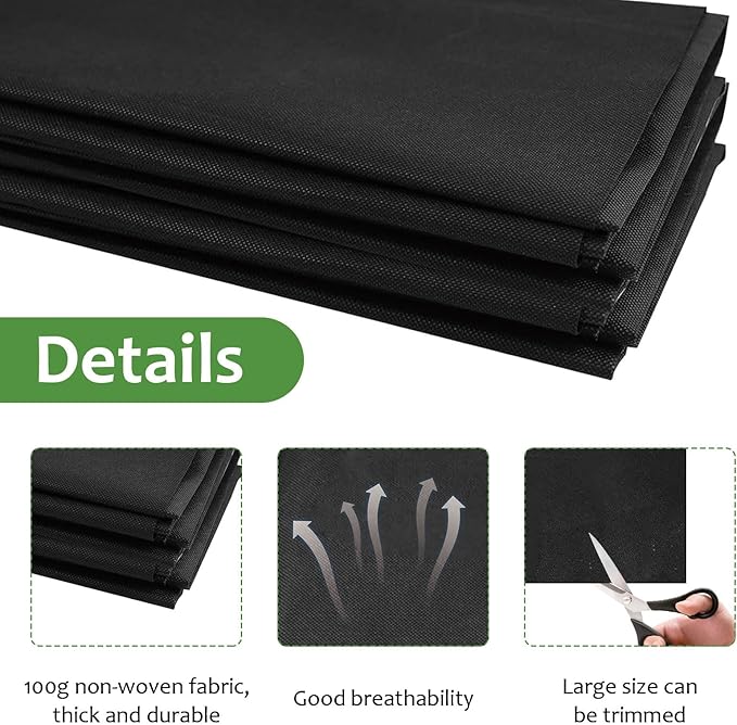 Qivine Raised Garden Bed Liner, Waterproof Raised Flower Bed Planter Liner, 5Ft x 7Ft Rectangle Grow Bags with Breathable and Reusable for Yard, Vegetables, Patios, Decking