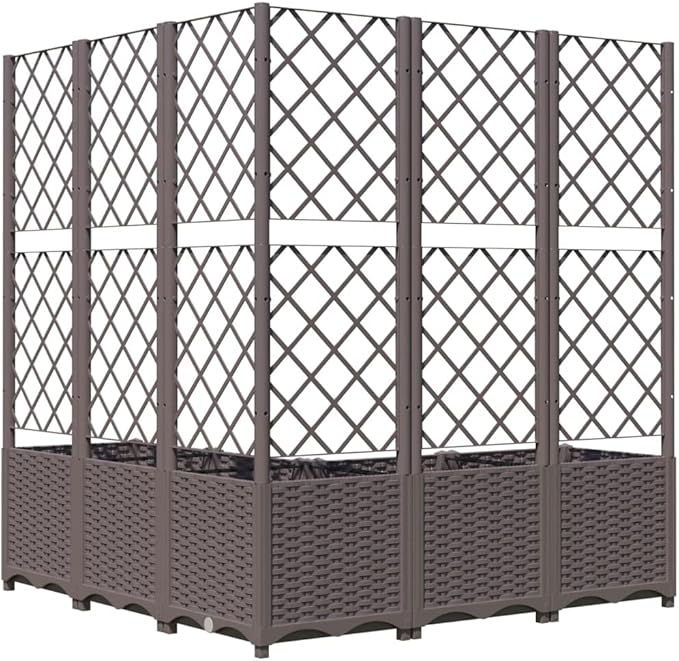 Garden Planter Large Planters Galvanized Steel Wire Mesh Retaining Welded Bed for Garden Fence, Landscape, Patio, Brown Polypropylene Baskets Cages