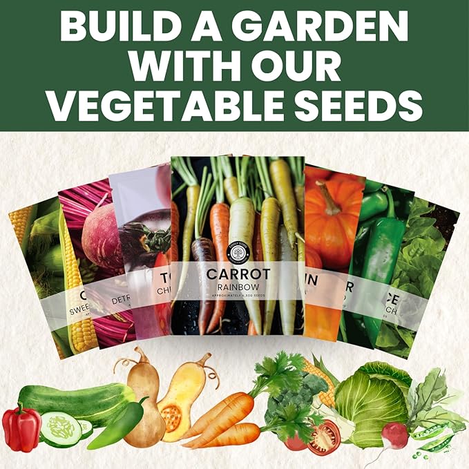 Carrot Rainbow Mix – 4,500 Premium Heirloom Seeds for Planting – Colorful, Sweet Root Blend for Garden & Kitchen for the 2026 Season – 5 Gram Pouch