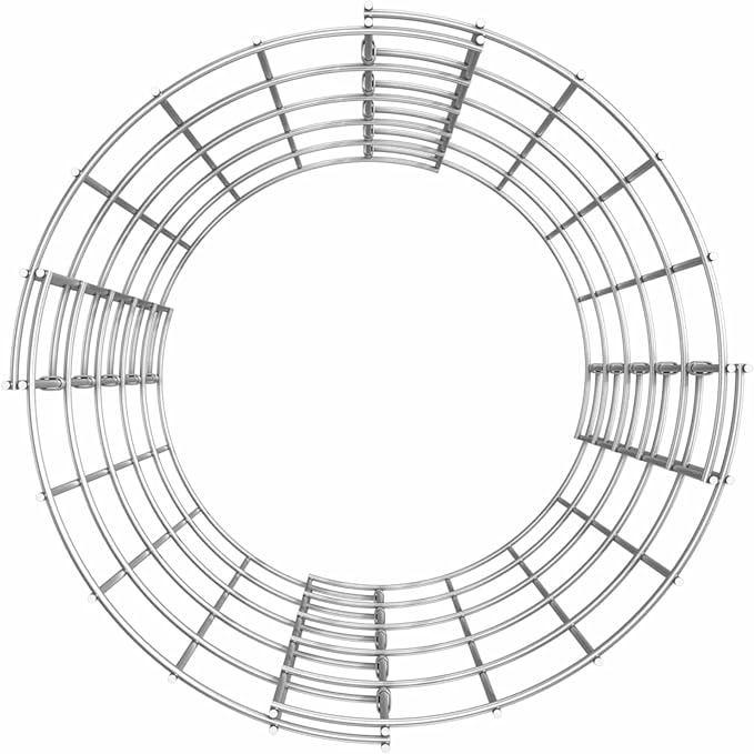 Circular Gabion Pole Raised Bed Planter Gabion Wall Gabion Basket Pots Walls Flowers Stand Outdoor Grow Box Gabion Raised Bed Galvanised Steel Ø30x50 cm
