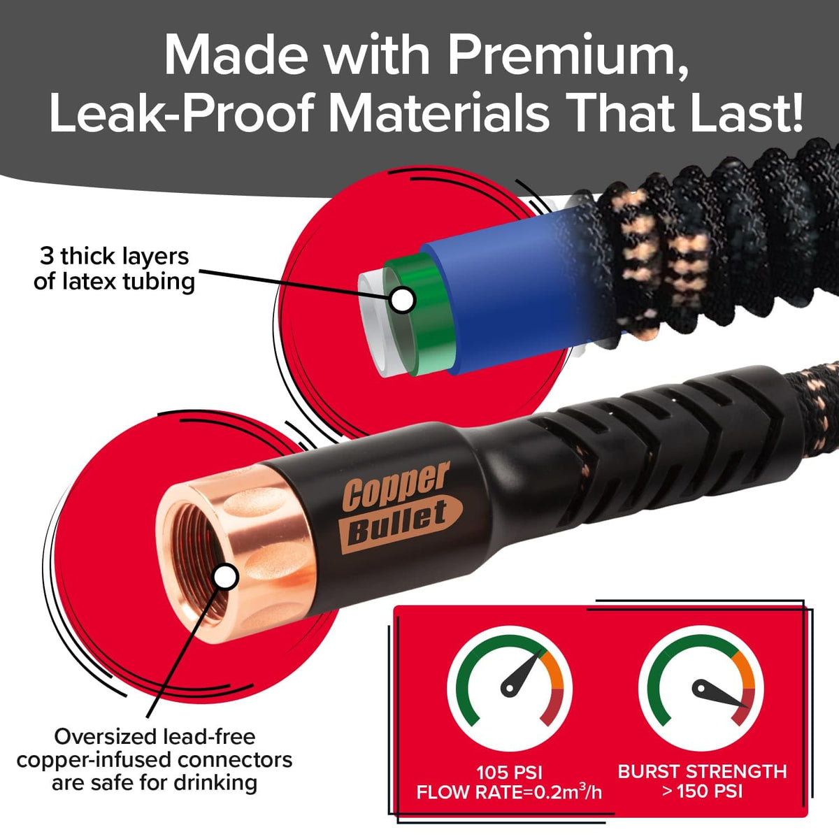 50 FT Copper Bullet Hose (50 Ft)