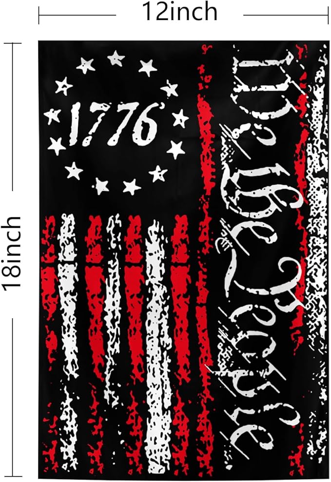We The People 1776 Garden Flags 12x18 Inch Double Sided Betsy Ross 13 Star 4th of July Polyester Garden Flag for Yard Lawn Events Party indoor and Outdoor Decoration