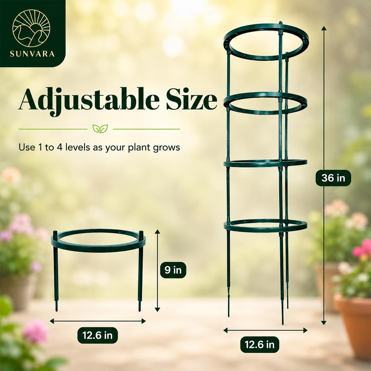 Tomato Cages Heavy Duty Garden Trellis for Raised Beds & Pots