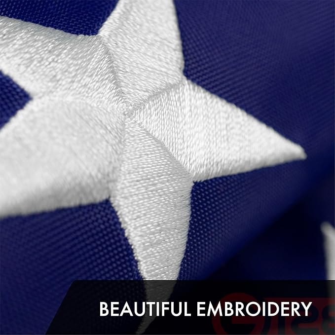 G128 American USA Flag | 2x3 Ft | ToughWeave Series Embroidered 210D Polyester | Country Flag, Embroidered Stars, Sewn Stripes, Indoor/Outdoor, Vibrant Colors, Brass Grommets