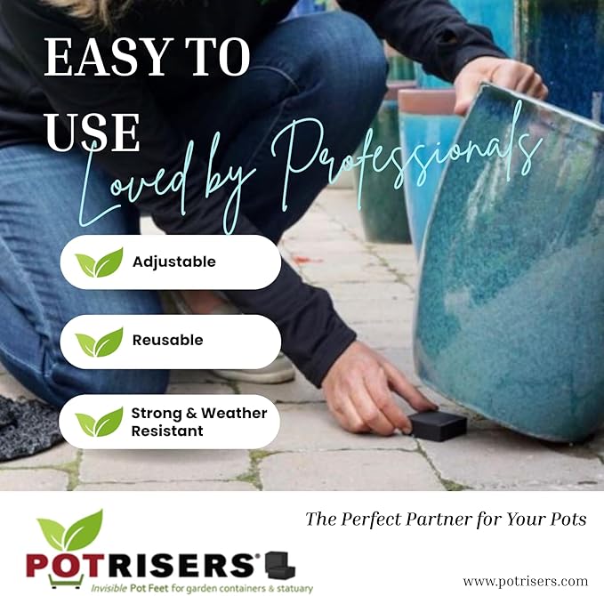 '- Invisible Pot Feet to Elevate up to 8 Flower Plant Planters or Statues | - Image 6