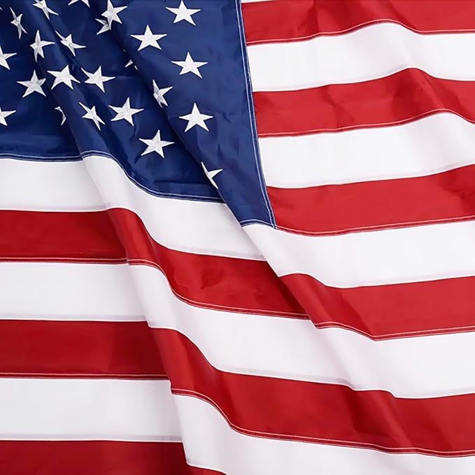ANLEY EverStrong Series American Flag 3x5 Foot Heavy Duty - Embroidered Stars and Sewn Stripes - 4 Rows of Lock Stitching - US National Banner Flags with Brass Grommets 3 X 5 Ft