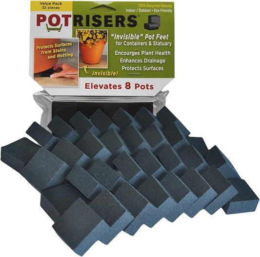 '- Invisible Pot Feet to Elevate up to 8 Flower Plant Planters or Statues | by POTRISERS