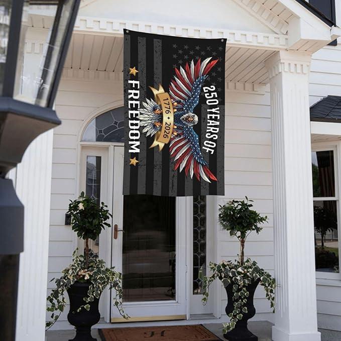 250 Years America Flag – 3x5 FT US 250th Anniversary Flags 1776-2026 Merchandise Banner – 250 Anniversary USA Flag with Grommets – Outdoor Patriotic Yard Decor