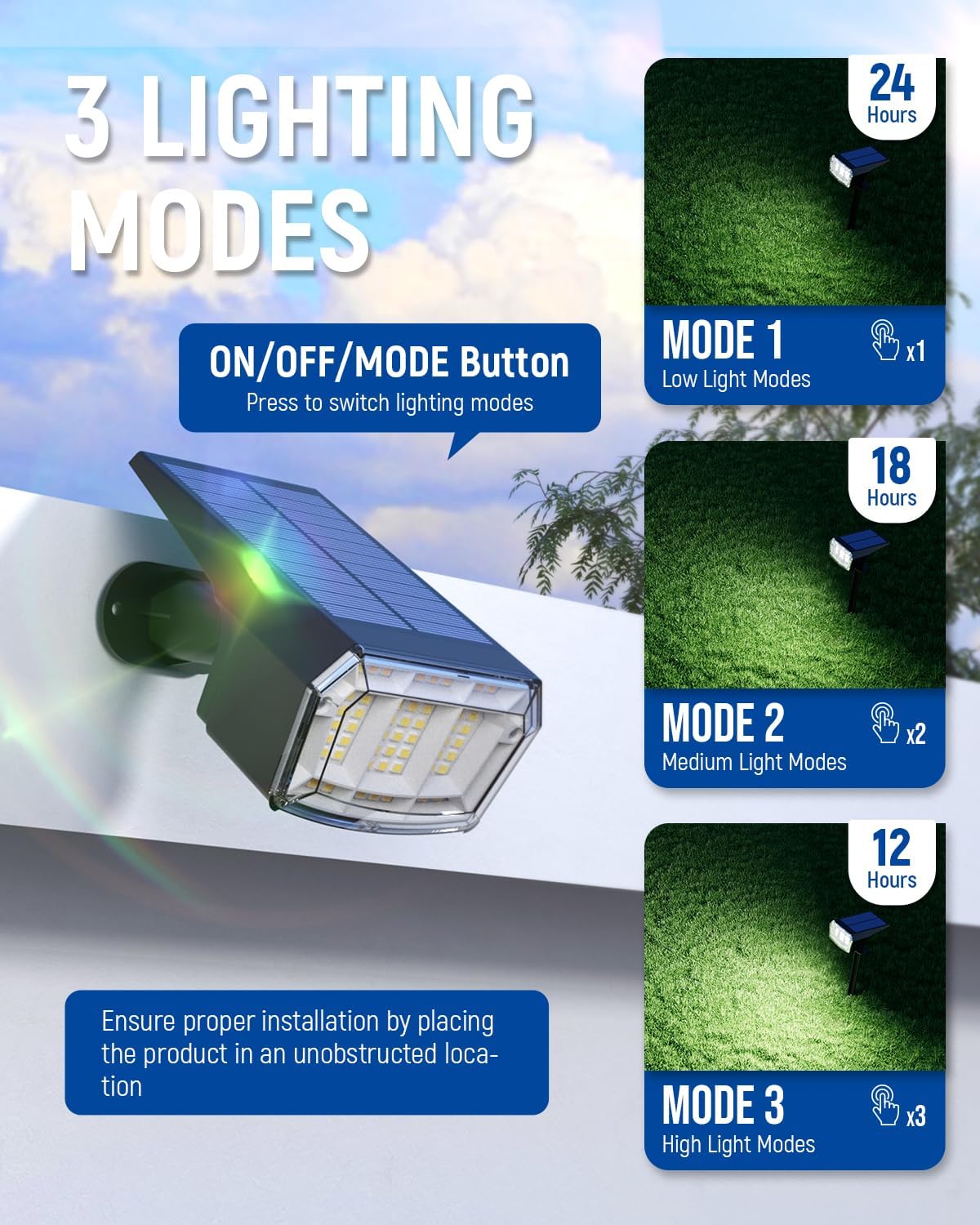 Solar Spot Lights Outdoor Waterproof (Cool White / 6 Pack)