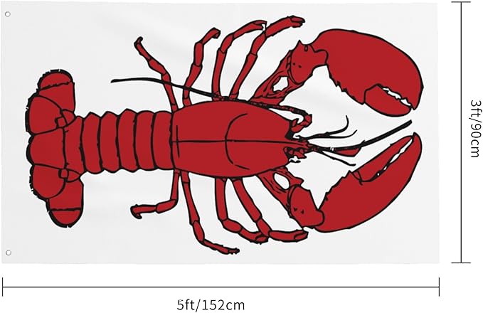 Vintage Lobster Print flag Lobster Lovers Red 3x5 Yard Signs Outdoor Lawn Decor Banner