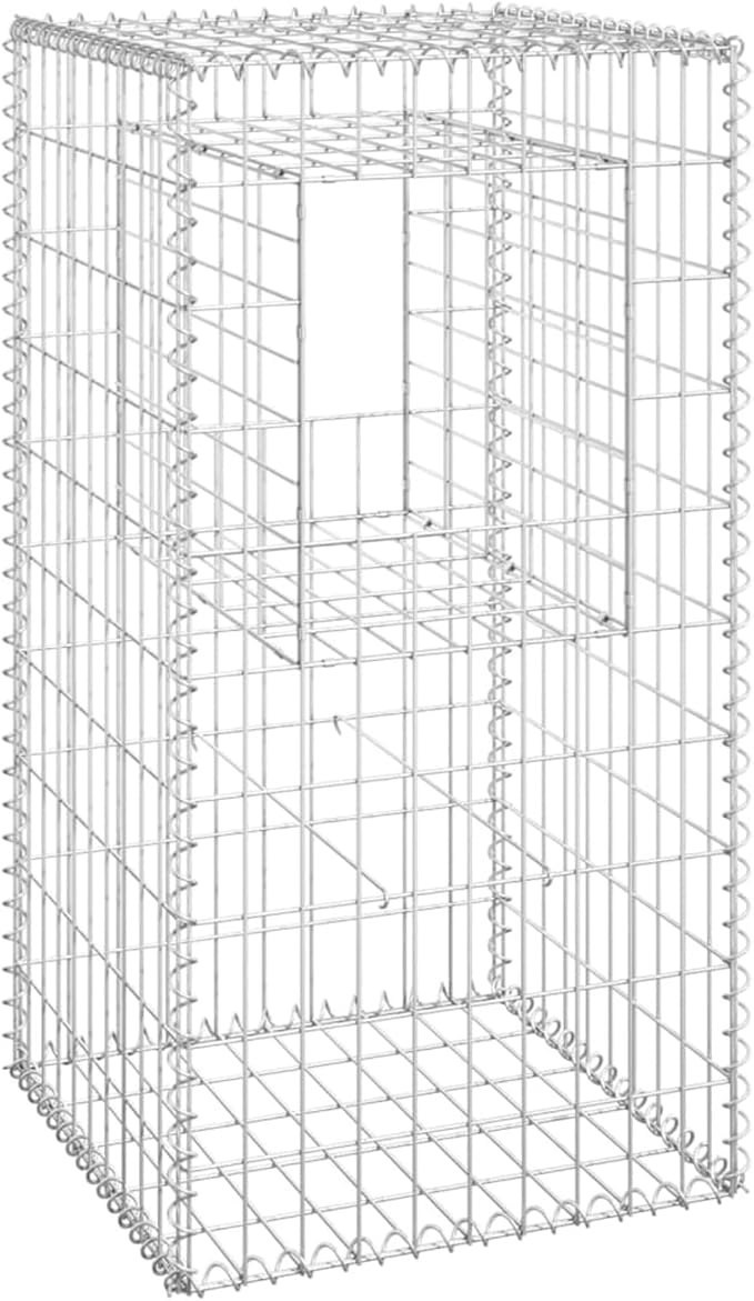 Gabion Basket Post Raised Bed Planter Gabion Wall Gabion Basket Pots Walls Flowers Stand Outdoor Grow Box Gabion Raised Bed 50x50x100 cm Iron