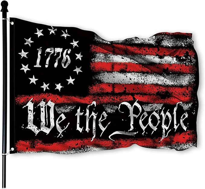 We The People 1776 Flag 3x5 Outdoor Betsy Ross 13 Star American Constitution Flags Indoor Garden Decoration with 2 Grommets