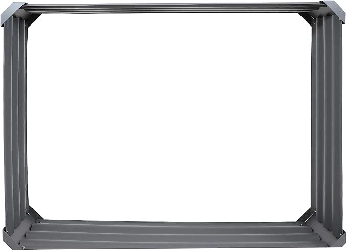 Sunnydaze Galvanized Raised Garden Bed Outdoor - Metal Planter Box for Gardening Vegetables and Plants - 11.75" H Rectangle - Gray