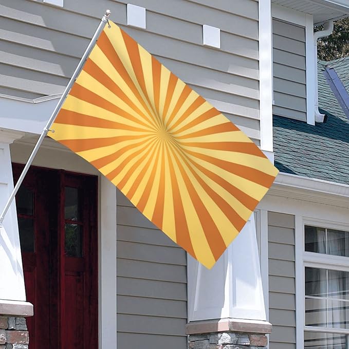 Outdoor Flags Retro 60s Background Summer Garden flag Double Sided Yard Flags 3x5FT Spring Summer Holiday Garden Decor for Outside, Lawn, Porch, Balcony.