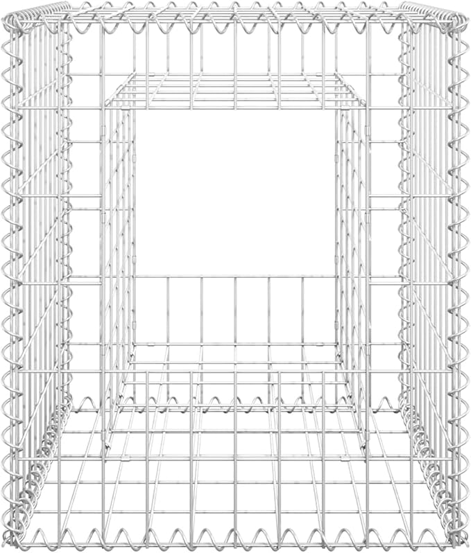 Gabion Basket Post Raised Bed Planter Gabion Wall Gabion Basket Pots Walls Flowers Stand Outdoor Grow Box Gabion Raised Bed 50x50x60 cm Iron
