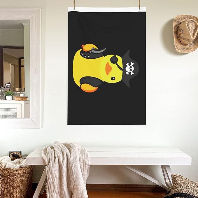 Pirate Rubber Duck Flag 2x3 Ft Outdoor Indoor With Grommet Garden Yard Outside Banner Decorative Sign