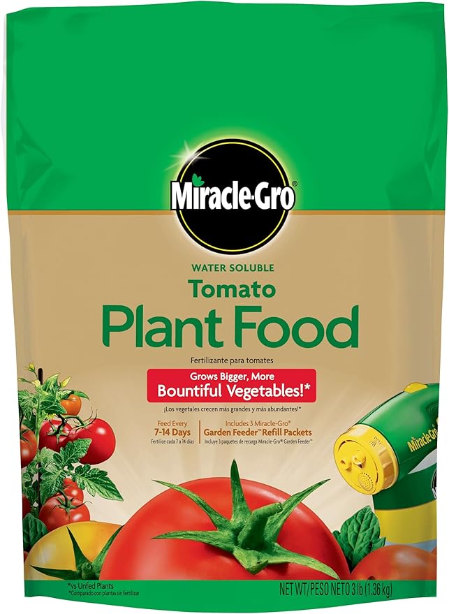 Miracle-Gro Water Soluble Tomato Plant Food and Garden Feeder Bundle, Hose-End Feeding System for Vegetable Plants in Outdoor Gardens