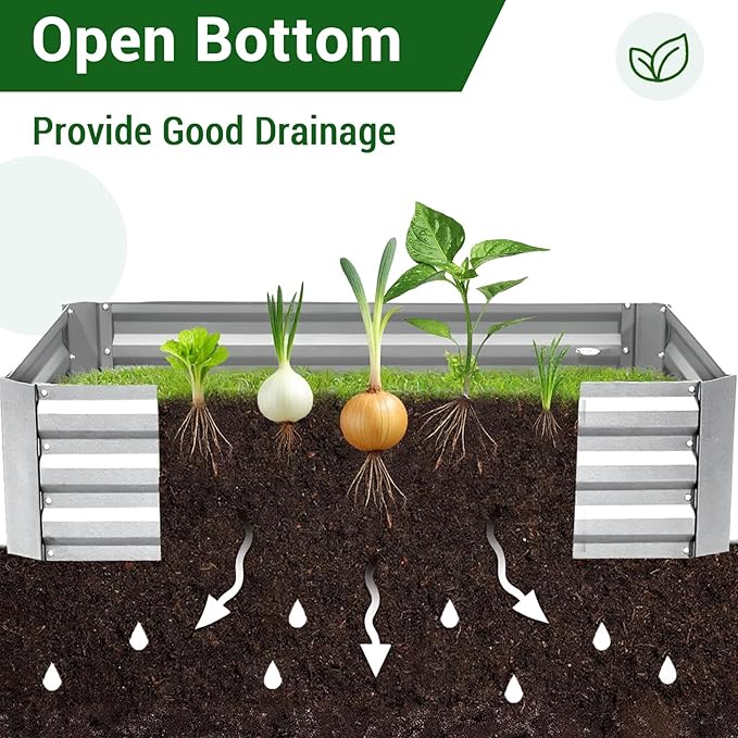 Raised Garden Bed with Cover Outdoor, Galvanized Metal Planter Box with PE Cover, 2 Large Screen Windows, 6x3x3 FT 3-in-1 Gardening Set with 1 Pair of Gloves for Vegetable Flower Herb Succulent Clear
