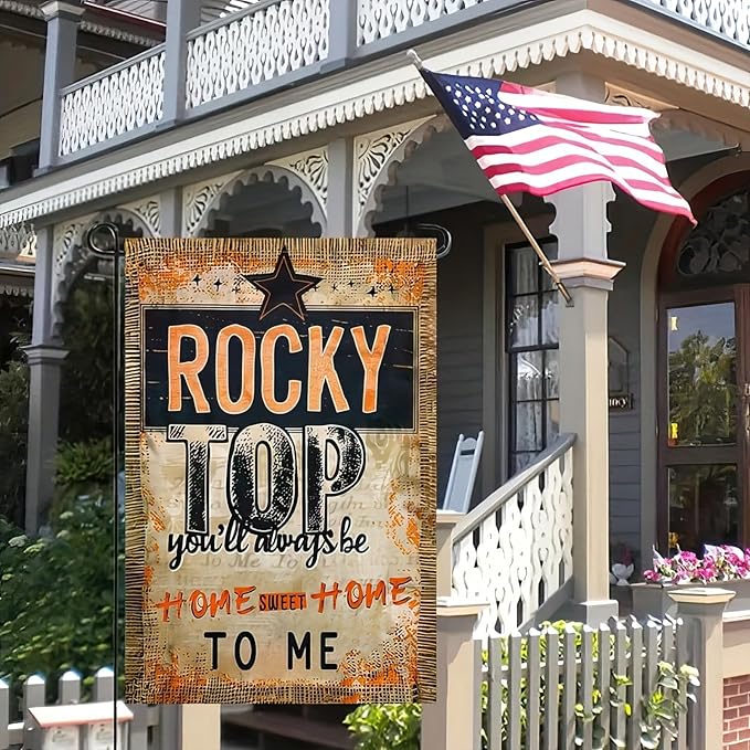 Tennessee State Garden Flag 12x18 Inch Double Sided Rocky Top Yard Flag Sweet Home Decoration for Indoor Outdoor Seasonal Porch Lawn Garden Banner