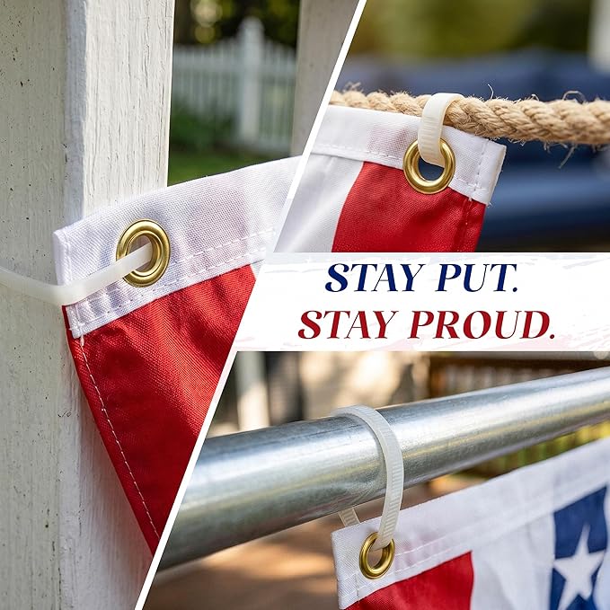 HOOSUN 4th of July Decorations,American Flag Bunting for Outside,Patriotic Fourth of July Bunting Memorial Day Decorations,USA Pleated Fan Flag 1.5x3 FT,Red White and Blue Buntings Banner 6 Pack