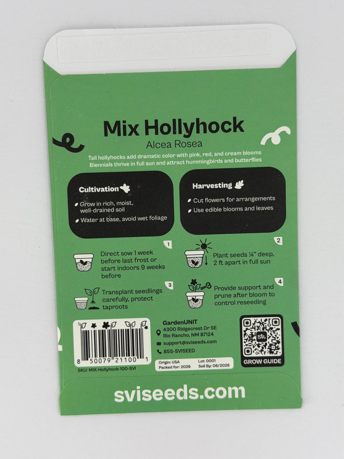 100 Mix Hollyhock Seeds