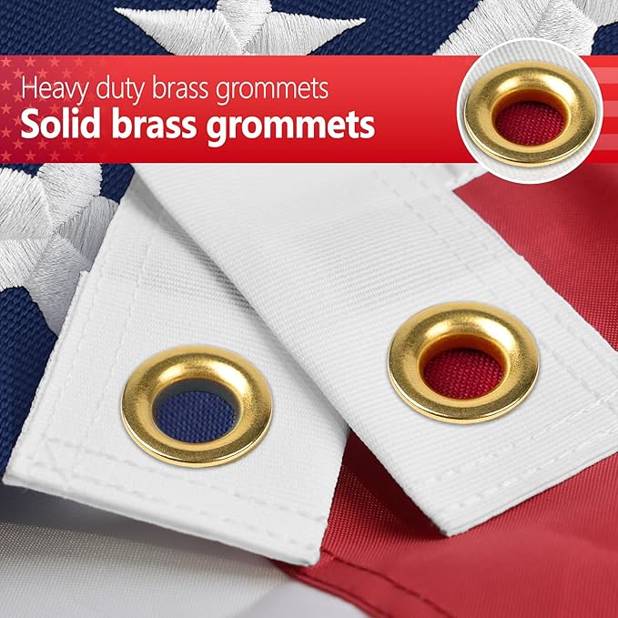 American Flag 2x3 American Flag Long Lasting,Tear Proof Series American Flags for Outside,Durable 2x3Ft USFlag Made in USA,Nylon USA Flag Best AmericaFlags,Weatherproof USFlag 2x 3 Made in USA