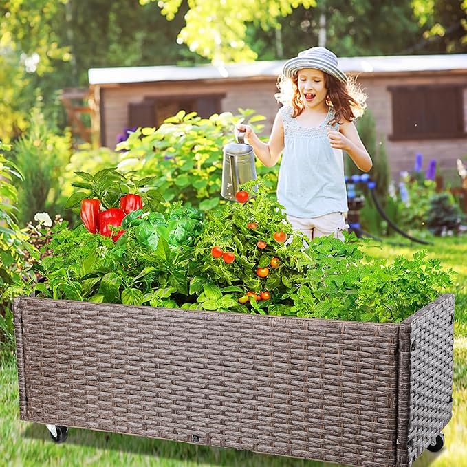 WONDER GARDEN Raised Garden Bed-Planter Box - Raised Garden Beds Outdoor for Vegetables Flower Herb Backyard Patio