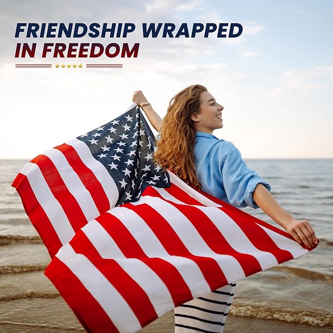 Premium American Flag for Outside 3x5 Made in USA | Outdoor Nylon Flag with Embroidered Stars & Hand-Stitched Stripes | US Sourced Materials | Built & Finished in Wisconsin
