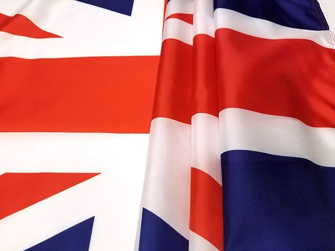 3x5 British Flag with Two Brass Grommets 100% Polyester , UK Flag , United Kingdom Flag , Union Jack Flags , English Flag England Flag Union Flag 3x5 English Flag United Kingdom Flag Britain Flag 3x5