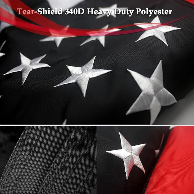 Thin Red Line Flag 3x5 Ft Firefighter American Flag 340D Heavy Duty Outdoor Black Red and White Honoring Firefighters and EMTs, Embroidered Stars with 2 Grommets